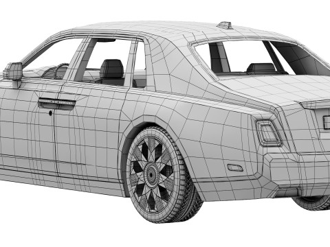 Phantom luxury sedan 3D Model