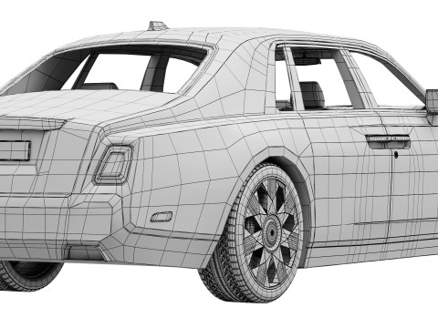 Phantom luxury sedan 3D Model