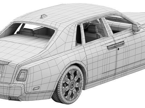 Phantom luxury sedan 3D Model