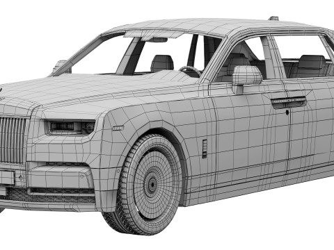 Phantom luxury sedan Modello 3D