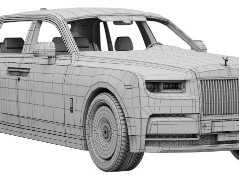 Phantom luxury sedan Modello 3D