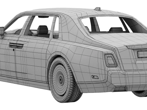 Phantom luxury sedan 3D Model