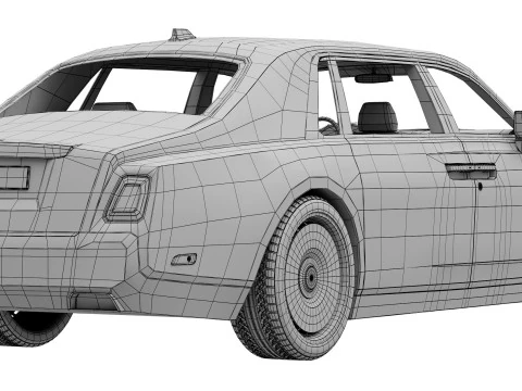 Phantom luxury sedan 3D Model