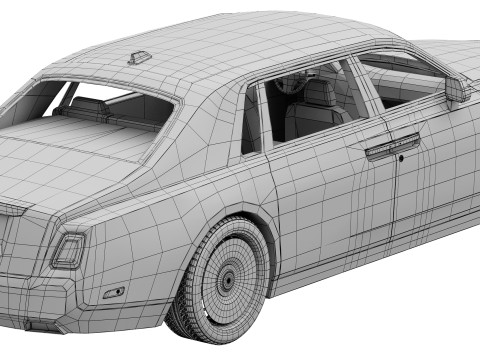 Phantom luxury sedan Modello 3D