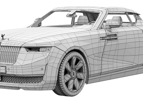 Droptail Amethyst luxury coupe 3D Model