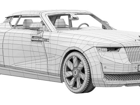 Droptail Amethyst luxury coupe 3D Model