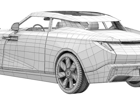 Droptail Amethyst luxury coupe 3D Model