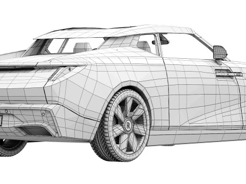 Droptail Amethyst luxury coupe 3D Model