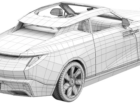 Droptail Amethyst luxury coupe 3D Model