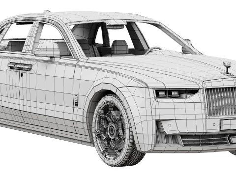 ゴースト高級セダン 3Dモデル