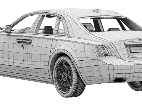 Ghost luxury sedan Modelo 3D