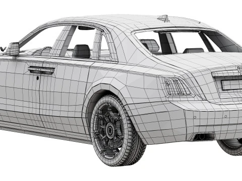 ゴースト高級セダン 3Dモデル