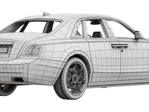 Ghost luxury sedan Modelo 3D