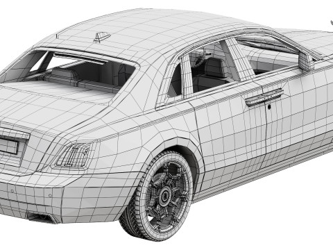 Ghost luxury sedan Modelo 3D