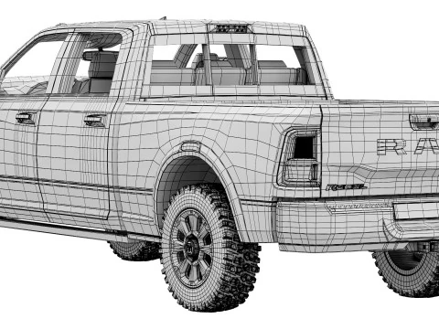 RAM 2500 Heavy Duty Rebel 2025 3D Model
