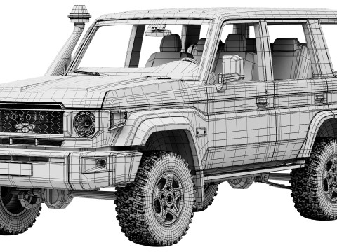 Toyota LandCruiser 70 GXL 2024 Modèle 3D