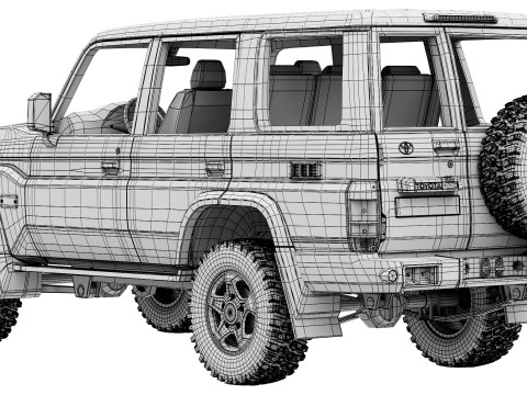Toyota LandCruiser 70 GXL 2024 Modèle 3D