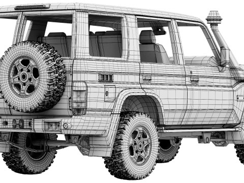 Toyota LandCruiser 70 GXL 2024 Modèle 3D