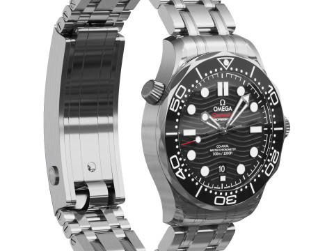 Omega Seamaster Diver 300M black 3D 模型