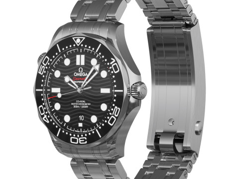 Omega Seamaster Diver 300M black Modelo 3D