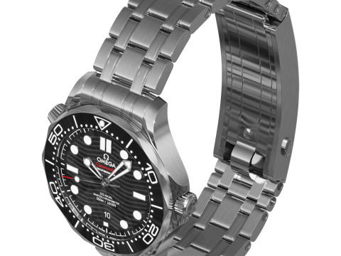 Omega Seamaster Diver 300M black Modelo 3D