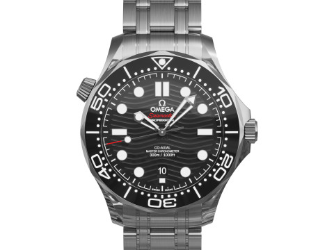 Omega Seamaster Diver 300M black Modelo 3D