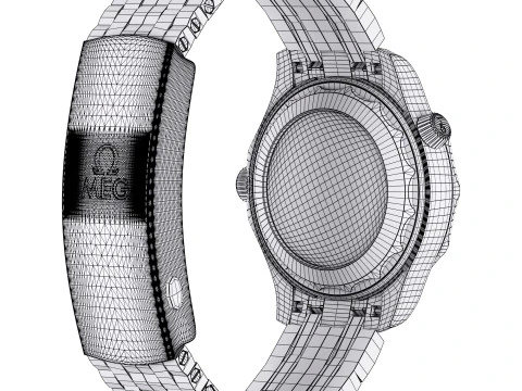 Omega Seamaster Diver 300M black 3D Model