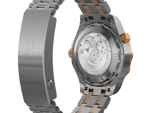 Omega Seamaster Diver 300M gold on steel Modelo 3D