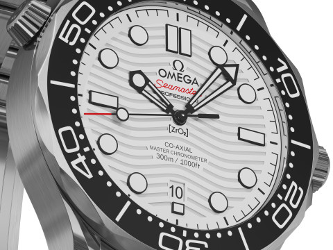 Omega Seamaster Diver 300M white Modello 3D