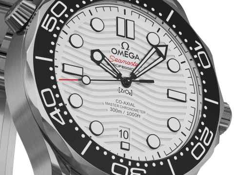 Omega Seamaster Diver 300M white 3D Model