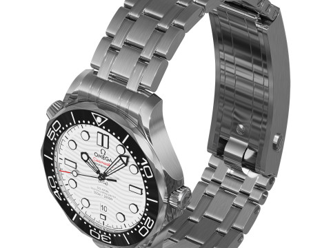 Omega Seamaster Diver 300M white Modello 3D