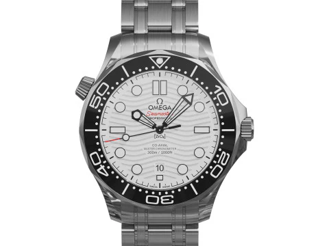 Omega Seamaster Diver 300M white 3D Model