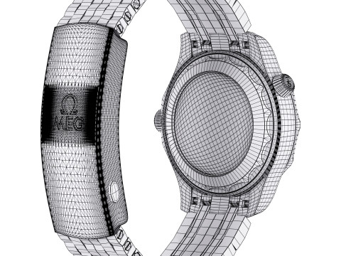 Omega Seamaster Diver 300M white Modello 3D