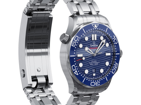 Omega Seamaster Diver 300M blue 3D 模型