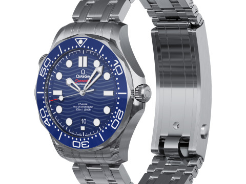 Omega Seamaster Diver 300M blue Modelo 3D