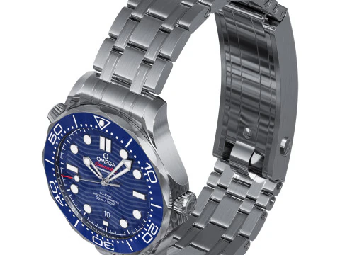 Omega Seamaster Diver 300M azul Modelo 3D
