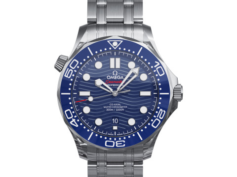 Omega Seamaster Diver 300M blue Modelo 3D