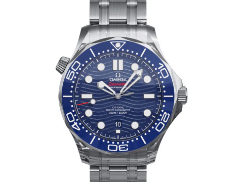 Omega Seamaster Diver 300M azul Modelo 3D