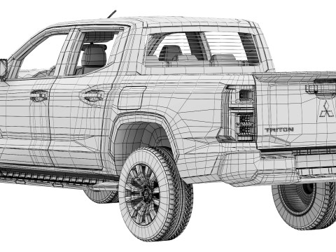 Mitsubishi L200 Triton 2024 Model 3D