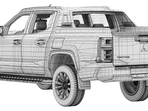 Mitsubishi L200 Triton Athlete 2024 3D मॉडल
