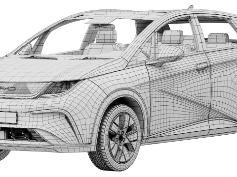 BYD Dolphin 2025 3D-Modell