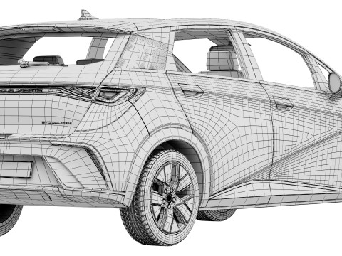 BYD Dolphin 2025 3D-Modell