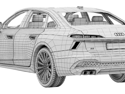 Audi A6 Sedan 2026 3D Model