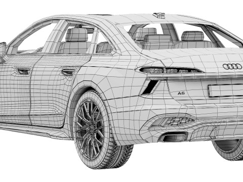 Audi A6 Sedan s-line 2026 Model 3D