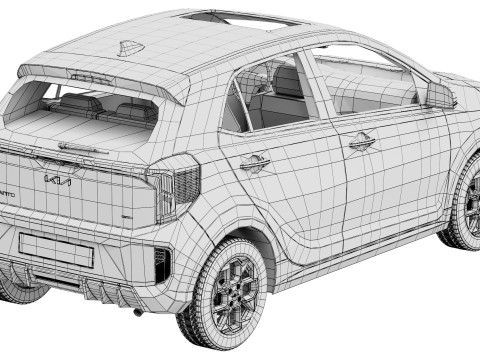 Kia Picanto GT-Line 2024 3D 모델