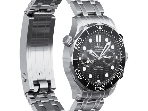 Omega Seamaster Diver 300M 44mm black 3D Модель