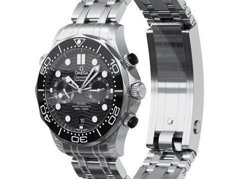 Omega Seamaster Diver 300M 44mm black 3D Model