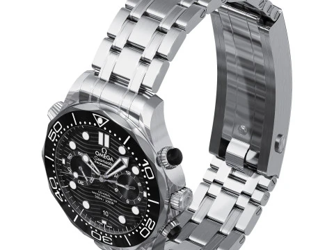 Omega Seamaster Penyelam 300M 44mm hitam Model 3D