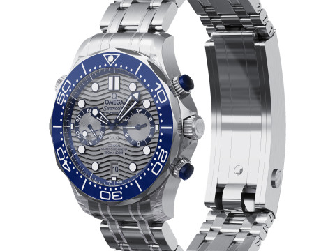Omega Seamaster Diver 300M 44mm blue Modello 3D
