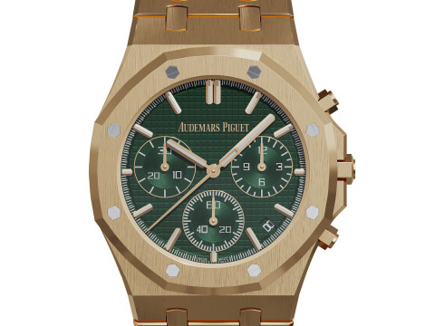 Audemars-Piguet Royal Oak selfwinding Chronograph gold 3D मॉडल